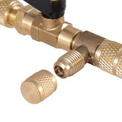 HVAC AC Schrader Valve Core Remover Tool Dual Size 1/4″ & 5/16″ Port Installer
