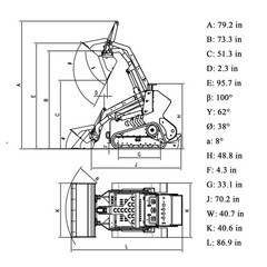 2645Lbs PRO-Dual-Levers 3-Pumps Auto-Self-Leveling Tracked 23HP Skid Steer EPA