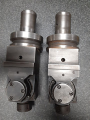 2) TechLeader Universal Axis Adjustable 0-90* VDI 50 Drilling Heads ER25 Collet
