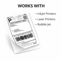 1000 Premium 8.5″ X 5.5″ Half Sheet Self Adhesive Shipping Labels –