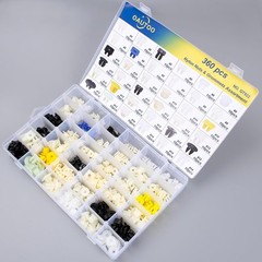 Versatile 360pcs Nylon Grommet Nut Assortment for Repairs on Multiple Car Brands