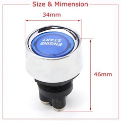 12 Volt DC LED Light Heavy-Duty Momentary Push-Button Starter Switch (50 Amps)