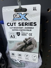 Large & XLarge Cut Resistant Gray Breathable Nitrile Work Gloves cut level A5