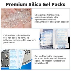 1g ~ 10g Grams Silica Gel Desiccant Packets Moisture Absorber Dehumidifier