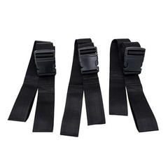 LINE2design Spine Board Straps – Disposable Backboard Straps Pack of 3 – Black