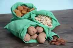 12 x 20 Inches Cotton Single Drawstring Green Reusable Storage Cotton Muslin Bag