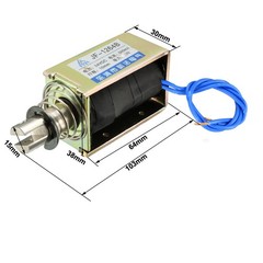 DC 24V 500mA 55N 10mm,Pull Push Type Frame Linear Solenoid Electromagnet Factory