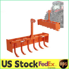 Box Blade 55″ for Tractor Box Scraper Attachment 3 Point Hitch with Cat 0 &Cat 1