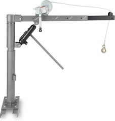 1100 lbs Pickup Truck Crane Hoist Crane 360° Swivel Hoist Lift with Manual Winch