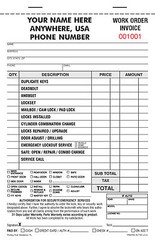 (10) Locksmith Work Order / Invoice Books w/Numbering 50 2-part sets per book