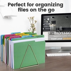 Vibrant Colored File Folders – 8 Pack 1/3 Cut Tabs for Efficient Organization