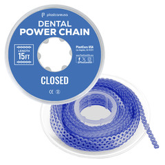 Dark Blue Closed Dental Orthodontic Power Chain 15 ft Elastic Ligature Braces