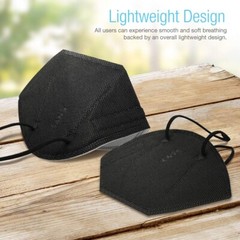 SUNCOO Protective KN95 Face Mask – 20 Pack, 5 Layers Cup Dust Filter – Black