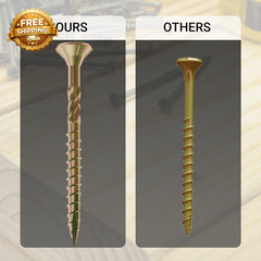 Deck Screws 3 Inch, #10 X 3, 5Lb, Rust Resistant, Brown Epoxy Coated