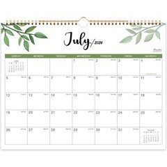 Calendar 2026-2028, 2 Years Wall 14.8” x 11.5”（2026-2027）, Light Green