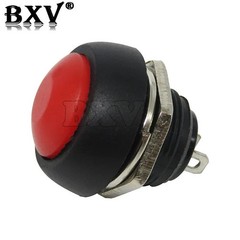 5X Black M4 12mm Waterproof Momentary ON/OFF Push Button Round SPST Switch