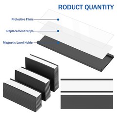 20 Packs Magnetic Label Holder C Channel White Cards 4X1.57Inch N4O16162