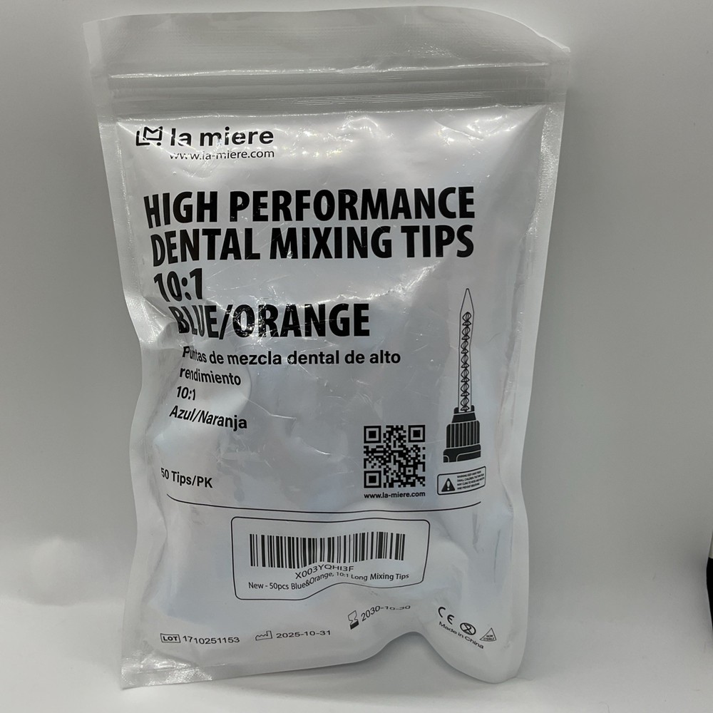 High Performance Dental Mixing Tips 10:1 Blue/Orange 50 Tips