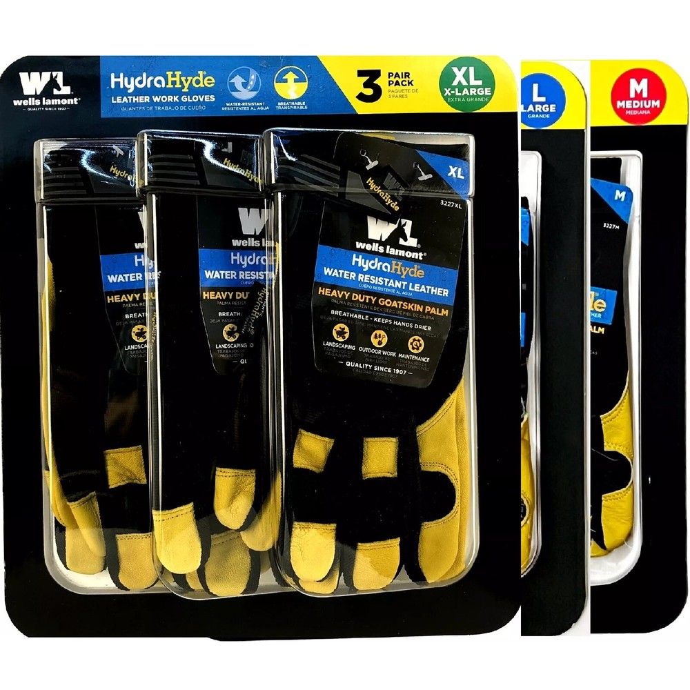 Wells Lamont Men’s Hydrahyde Waterproof Leather Work Gloves