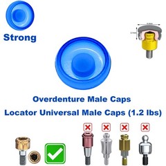 US 20Pcs Overdenture Abutment Retention Caps For Dental Locator Inserts Implant
