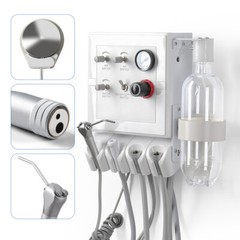 Portable Dental Turbine Unit Weak Suction Work Air Compressor/ Handpiece 2/4Hole