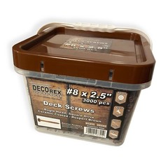 #8 x 2 1/2″ Deck Screws | Square Drive | Bugle Head | Brown Ruspert | 3000pcs
