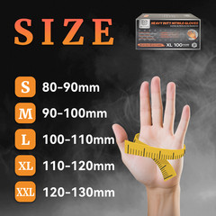 8Mil Orange Disposable Nitrile Gloves 3-Pack Diamond Grip Heavy Duty Latex Free
