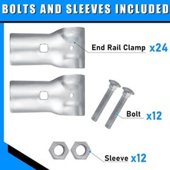 12 Pcs 1-3/8″ Pipe Clamp Chain Link Fence T Clamp Galvanized Steel