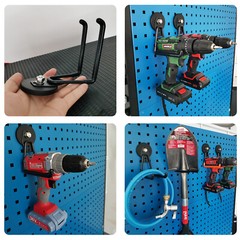 2PC Garage Magnetic Long Hooks Storage Cord Drill Utility Organizer Tool Hanger