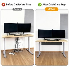 Oxford Cloth Under Desk Cable Management Tray,No-Drill 36″ Desk Cable Managem…