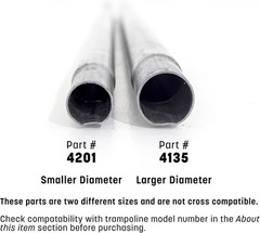 Skywalker Trampolines Single Enclosure Pole Set 4201; 4202; 5075, Galvanized …
