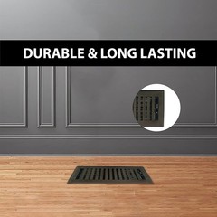 Sierra Grates 4″ x 10″ Contemporary Design Floor Register in Metallic Bronze Fin
