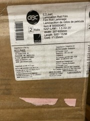 GBC EZ Load Laminating Roll Film, 3000004EZ 25″ x 500′, 1.5 mil, 2 roll pack