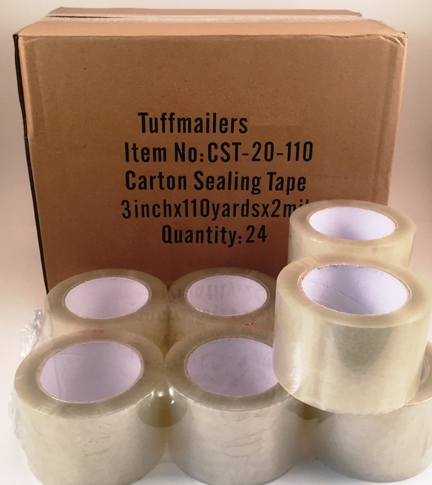 24 rolls Carton Sealing Clear Packing/Shipping/Box Tape- 2 Mil- 3″ x 110 Yards