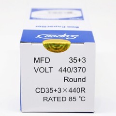 Supco CD35+3X440R HVAC Motor Round Dual Run Capacitor 35 + 3 MFD 440 Volts