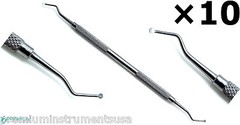 10 Pcs Premium Excavator Spoon 2mm, 127/128 Dental Restorative Instruments