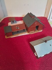 VINTAGE REVEL BARN GROUP COWS, GOAT,BARN ,RABBIT HUTCH ,SHED & OUT BUILDING