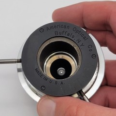 AO American Optical Microscope Darkfield Condenser 1.15 to 1.25 SL. TH. w. Case