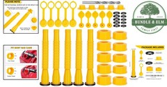 Yellow Flexible Pour Nozzles for Gas Cans – 5 Pack Compatible with 10 Gallons
