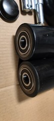 Pallet Jack/Truck Poly Wheels Full Set with Axles, Bearings, Entry Rollers, Caps