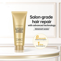 2Pcs Hair Mask, 8s Revitalizes Hot Dyeing 1.24 Fl Oz (Pack of 2), Gold