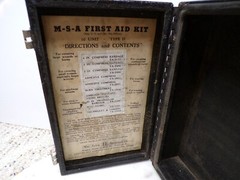 Mine Safety Appliances Co Pittsburgh PA M-S-A First Aid Kit Type D Metal Case