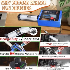 Pneumatic Can Crusher, Fully Enclosed Air Powered Aluminum Can Crusher with B…