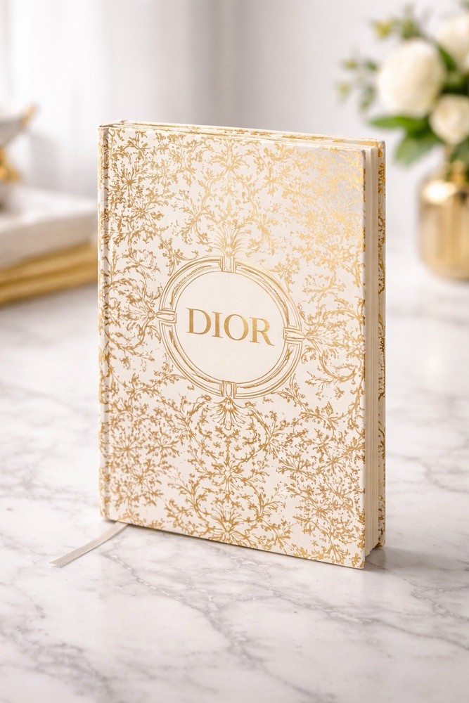 Christian Dior White & Gold Notebook Journal 2023 Holiday, Still In Packaging