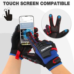 Synthetic Leather Heavy Duty Work Gloves with Waterproof Touchscreen – XL