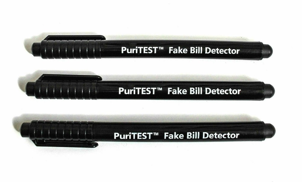 3 Pack Counterfeit Money Detector Pen Marker Fake Dollar Bill Currency Check