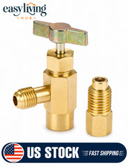 R1234YF Self-Sealing Can Tap with R134A Tank Adapter, 1/2’’ to 1/2 inches
