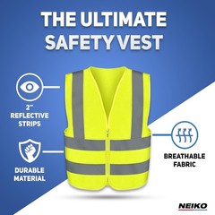 Lightweight X-Large Safety Vest – Sleeveless, Machine Washable & High Visibility