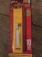 OLFA Heavy-Duty ‘Solid’ Blades 6x 10/pk (OLFA LSOL-10B). 60 Blades Total