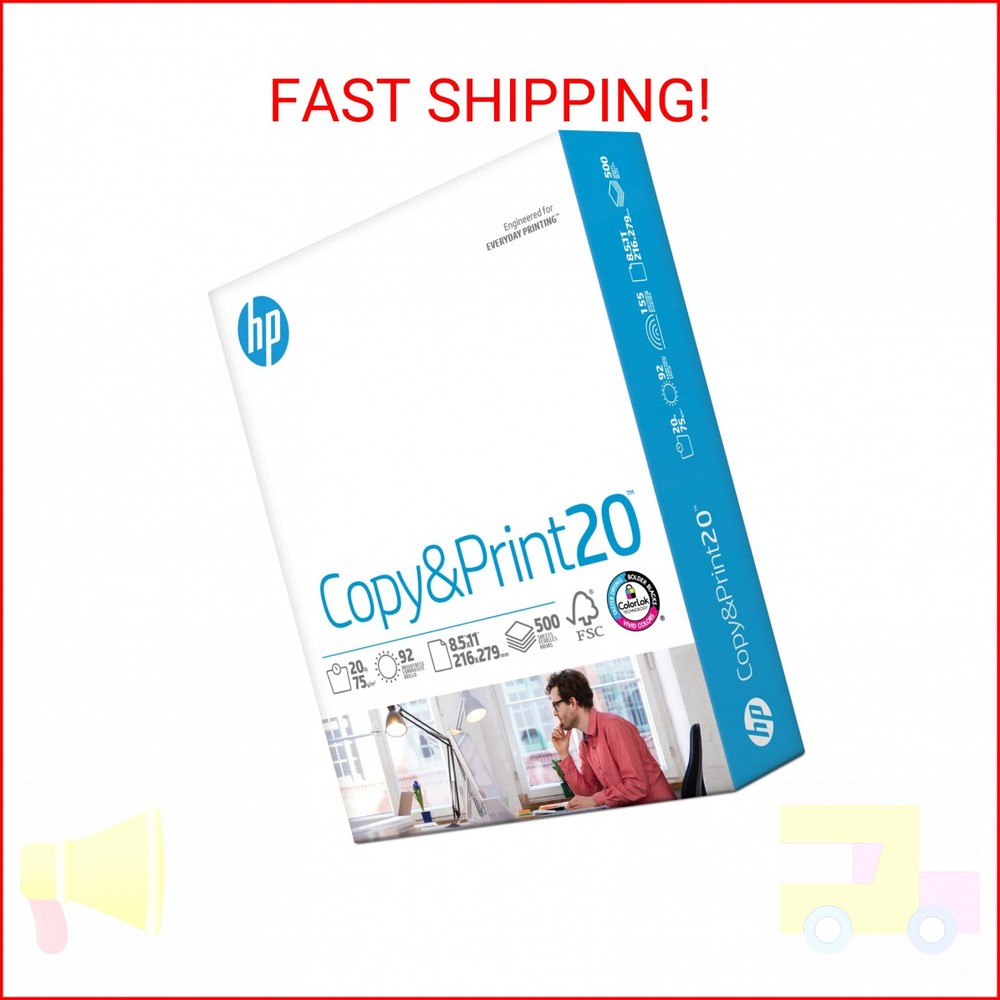 HP Printer Paper | 8.5 x 11 Paper | Copy &Print 20 lb | 1 Ream Case – 500 Sheets
